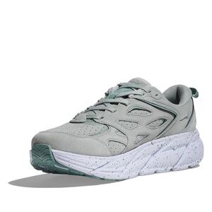 Hoka Clifton one suede in mercury agave